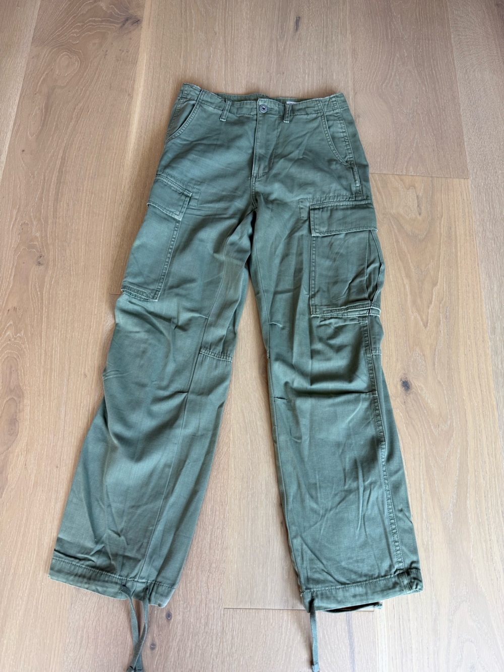 Zara Men's Olive Cargo Trousers